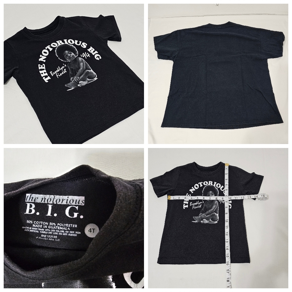The Notorious B.I.G. & Baby B.I.G. T-shirts  Women's 2x & Kid's 4t Black - Picture 5 of 6